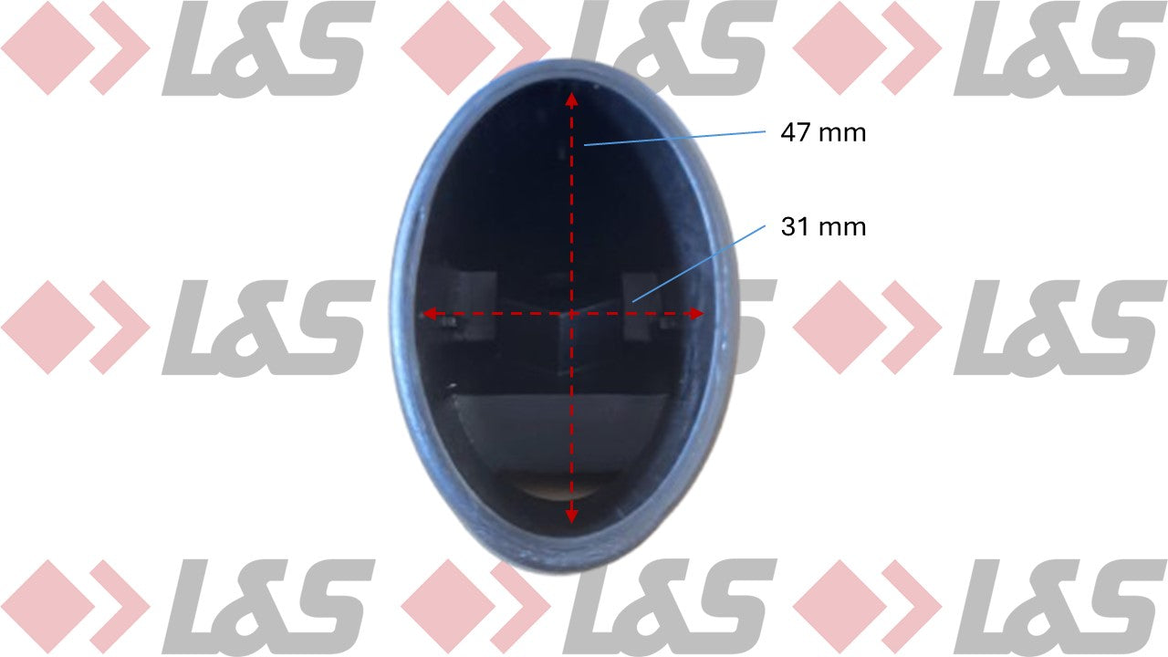 MWH Tischfußkappe 47 x 31 mm - Schwarz - oval ohne Höhenverstellung - LUS-Shop