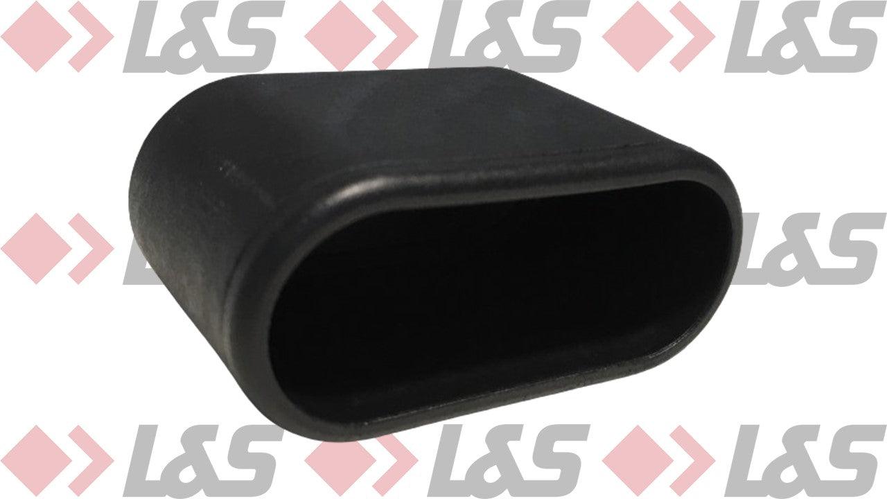 MWH Fußkappe 50 x 20 mm - Schwarz - Oval - für für MWH Chalet Stapelsessel Hochlehner - LUS-Shop