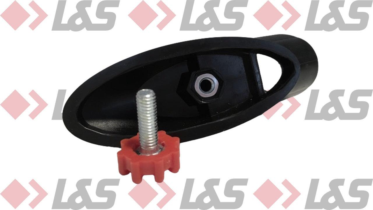 MWH Tischfußkappe 38 x 25 mm - Schwarz - oval mit Höhenverstellung - LUS-Shop