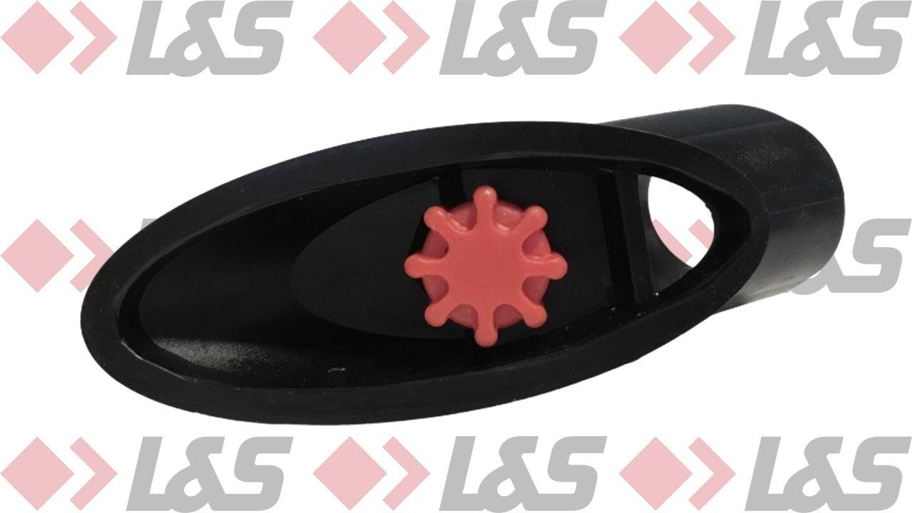 MWH Tischfußkappe 38 x 25 mm - Schwarz - oval mit Höhenverstellung - LUS-Shop