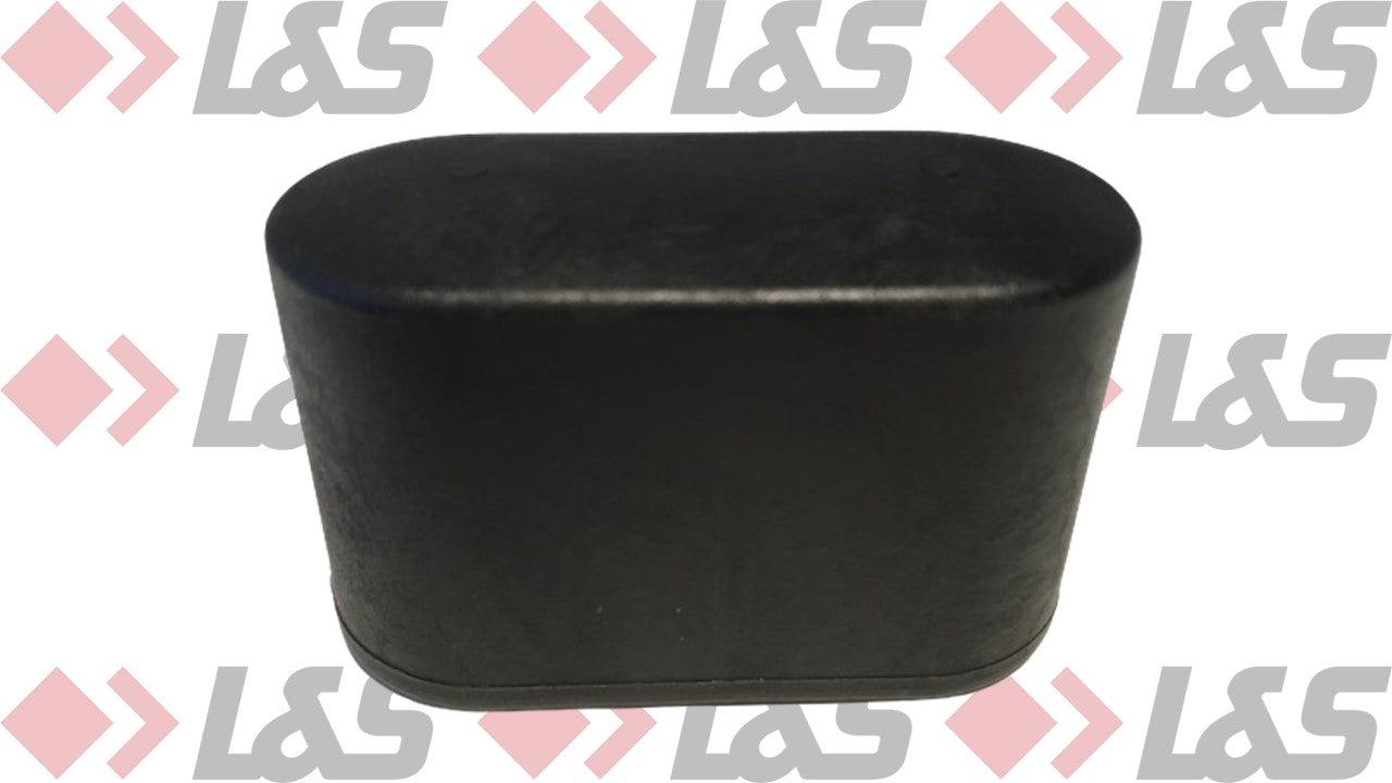 MWH Fußkappe 50 x 20 mm - Schwarz - Oval - für für MWH Chalet Stapelsessel Hochlehner - LUS-Shop