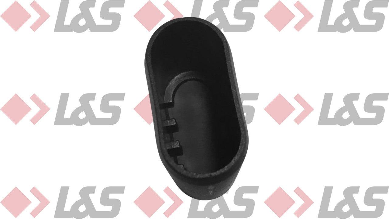 MWH Fußkappe 14,5 x 30 mm Oval - Schwarz- (17° Schräg) - für Serie Monte, Balero - LUS-Shop