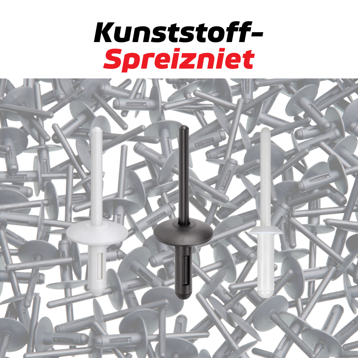 Kunststoff-Spreiznieten in Schwarz, Weiß und Transparent, passend für BMW und MINI