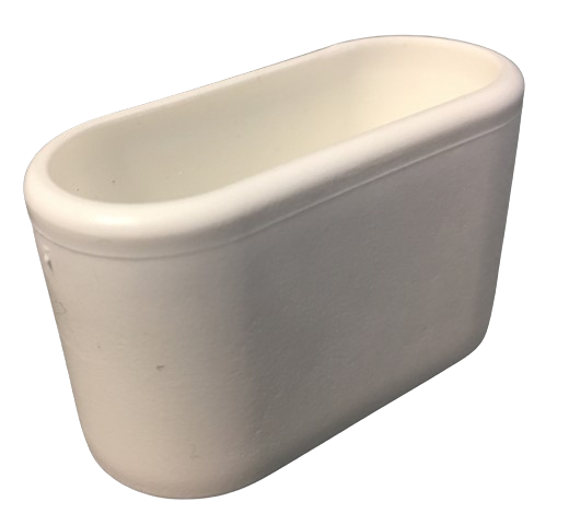 MWH Fußkappe 50 x 20 mm - Weiss - Oval - für MWH Chalet Stapelsessel Hochlehner MWH Fusskappe