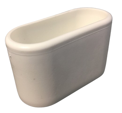 MWH Fußkappe 50 x 20 mm - Weiss - Oval - für MWH Chalet Stapelsessel Hochlehner MWH Fusskappe