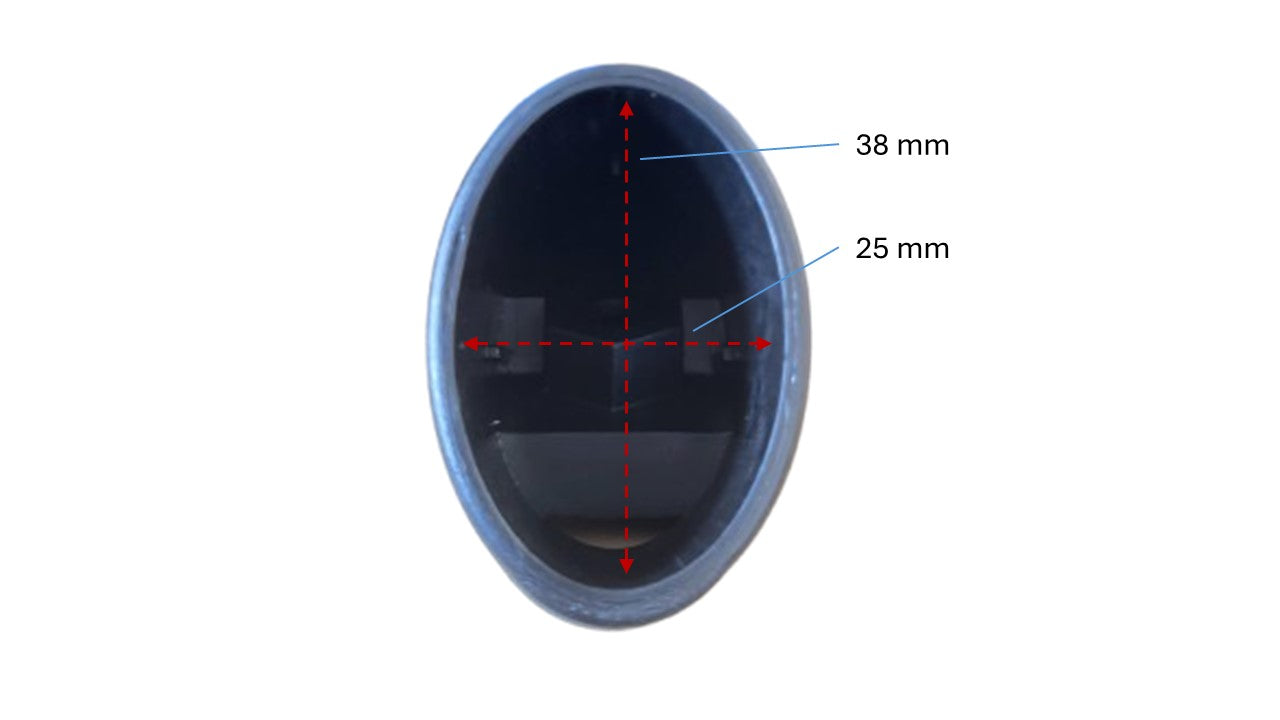 MWH Tischfußkappe 38 x 25 mm - Schwarz - oval ohne Höhenverstellung MWH Fusskappe