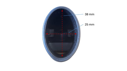 MWH Tischfußkappe 38 x 25 mm - Schwarz - oval ohne Höhenverstellung MWH Fusskappe