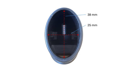 MWH Tischfußkappe 38 x 25 mm - Schwarz - oval mit Höhenverstellung MWH Fusskappe