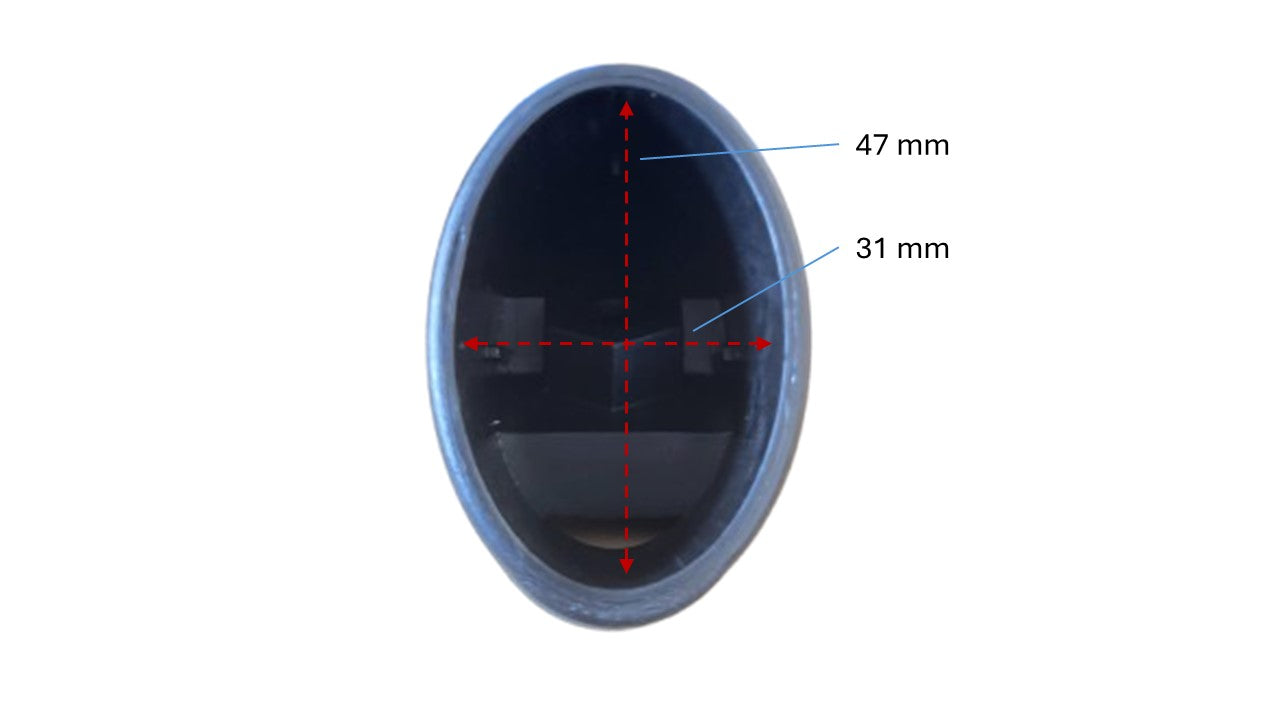 MWH Tischfußkappe 47 x 31 mm - Schwarz - oval ohne Höhenverstellung MWH Fusskappe