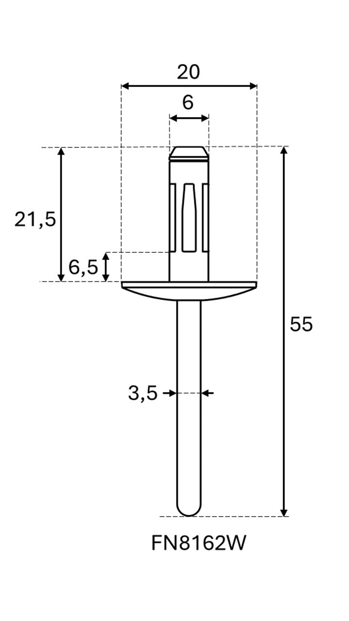 FN8162W weiß - Vergleichsnummer 7147391323 - passend für BMW F15 F16 F25 F26 F48 F85 F86 BMW Faltniet