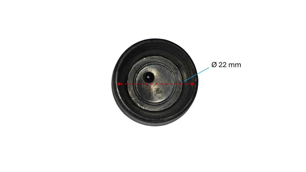 MWH Fußkappe Ø 22 mm - Schwarz - für MWH Royal Garden Sessel, Excelsior, Comfort, Pilo, ... MWH Fusskappe