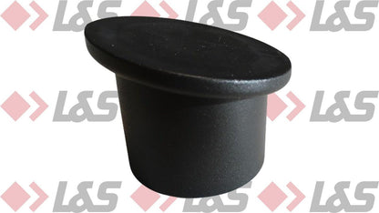 MWH Fußkappe Ø 32 mm Schräg - Schwarz - mit Tellerfuß - LUS-Shop