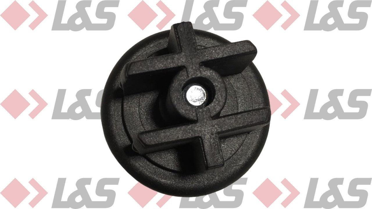 MWH Fußstopfen Ø 48 mm - Schwarz - (Gerade) mit Höhenverstellung für Lochblechtisch Royal Garden - LUS-Shop